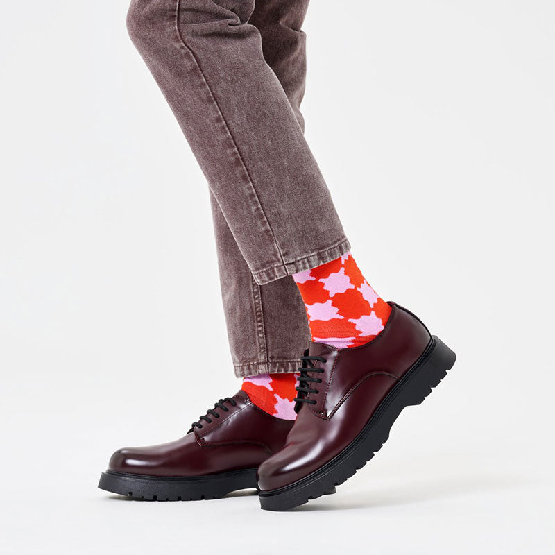 Happy Socks - 成人襪 搖擺格紋 粉色(36-40)