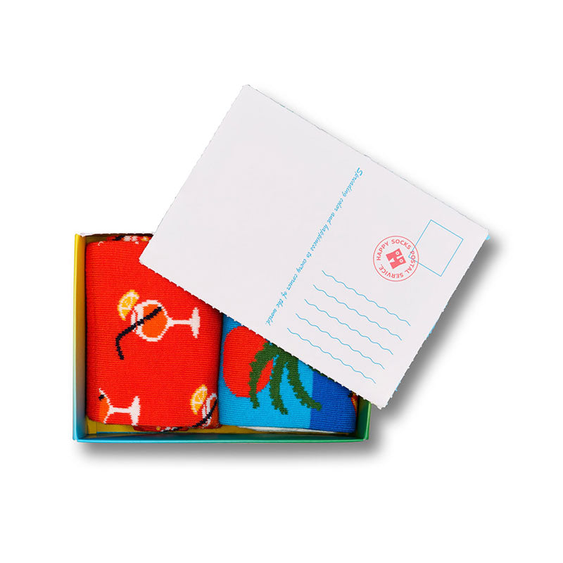 Happy Socks - 成人襪禮盒裝 海灘生活 2件套
