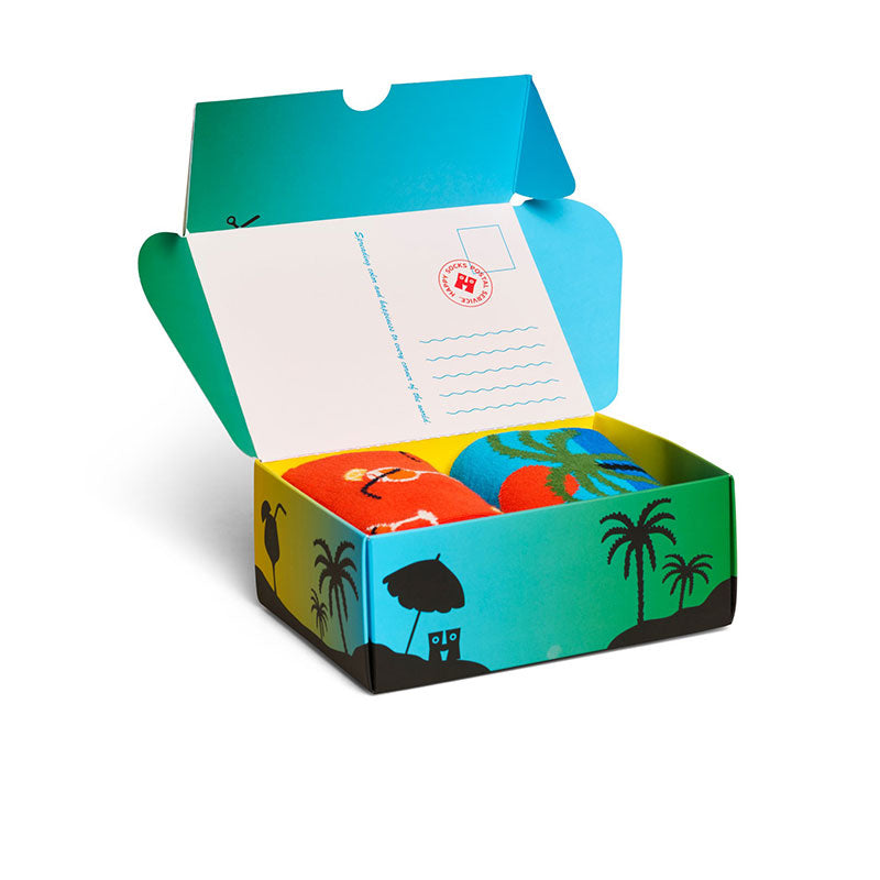 Happy Socks - 成人襪禮盒裝 海灘生活 2件套