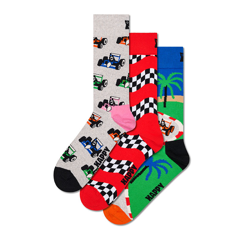 Happy Socks - 成人襪禮盒裝 頂級賽車 3件套