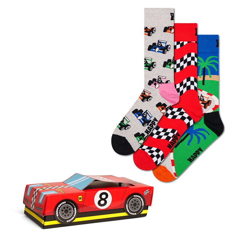 Happy Socks - 成人襪禮盒裝 頂級賽車 3件套