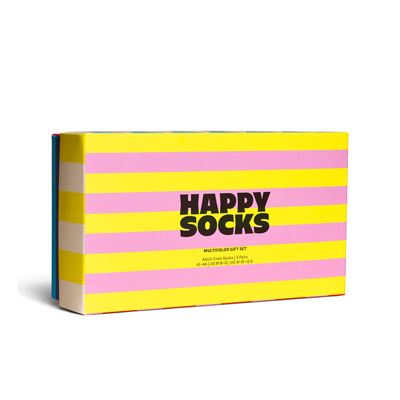 Happy Socks - 成人襪禮盒裝 格紋和條紋禮盒裝 3件套