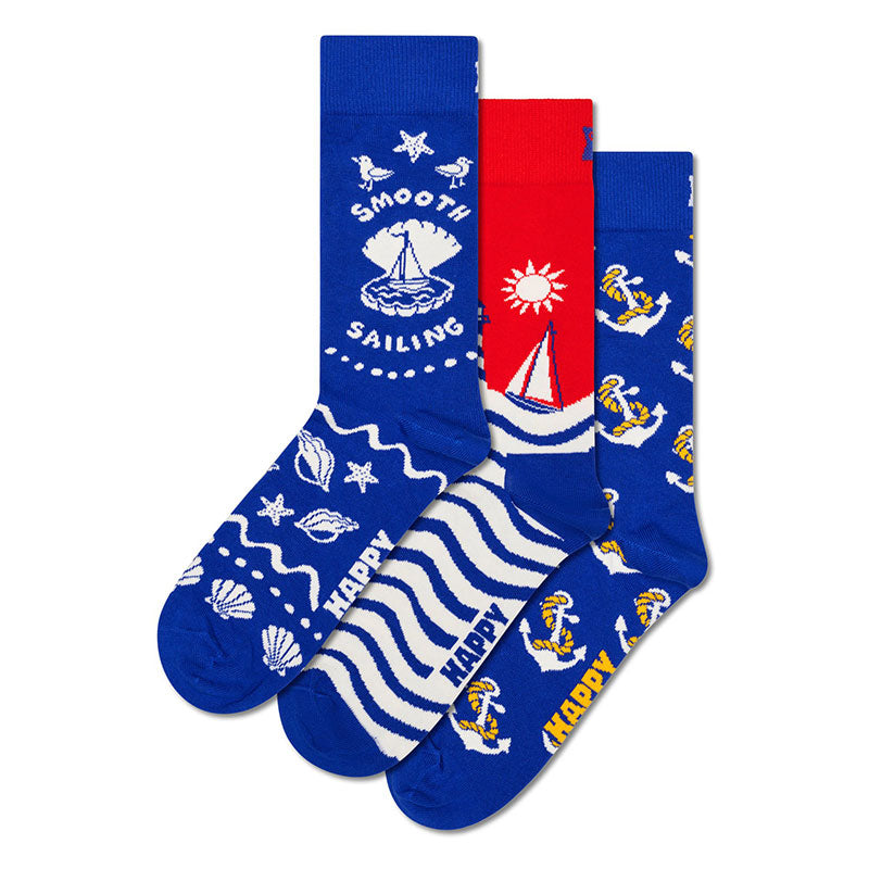 Happy Socks - 成人襪禮盒裝 一帆風順 3件套