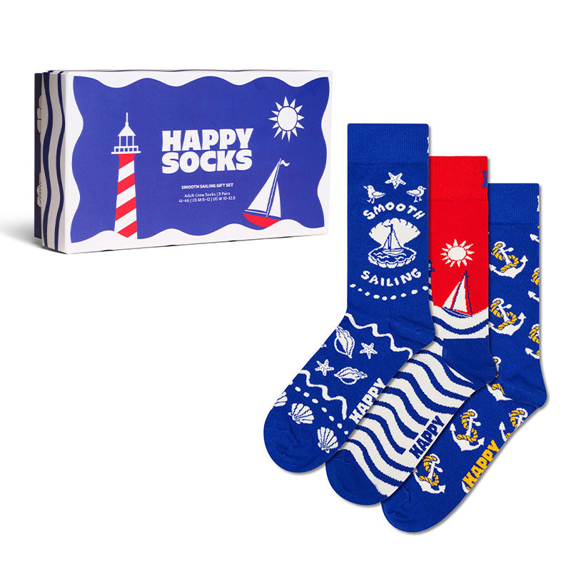 Happy Socks - 成人襪禮盒裝 一帆風順 3件套
