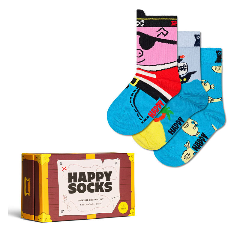 Happy Socks - 兒童襪禮盒裝 寶箱 3件套
