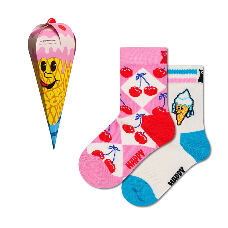 Happy Socks - 兒童襪禮盒裝 冰淇淋 2件套