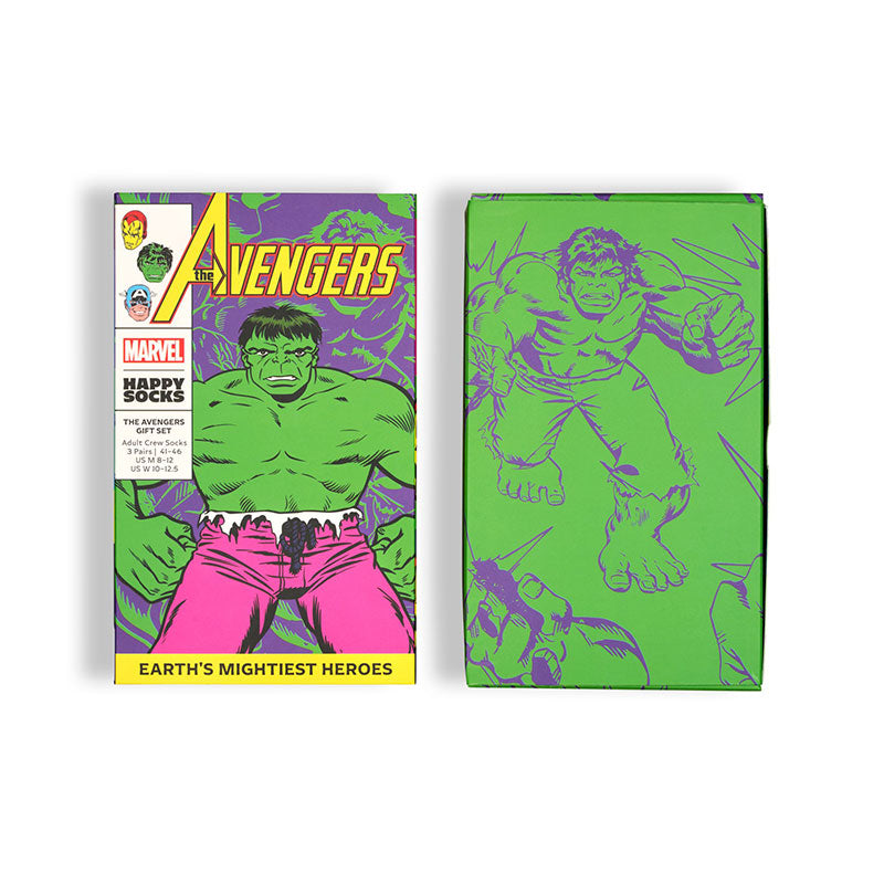 Happy Socks - 成人襪禮盒裝 MARVEL™復仇者聯盟 3件套