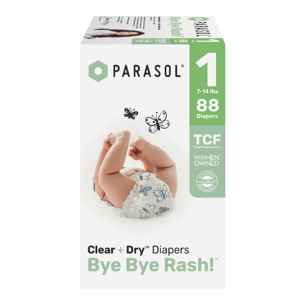 Parasol - Clear+Dry™ Natural Diapers Size 1/NB - 44x2pcs