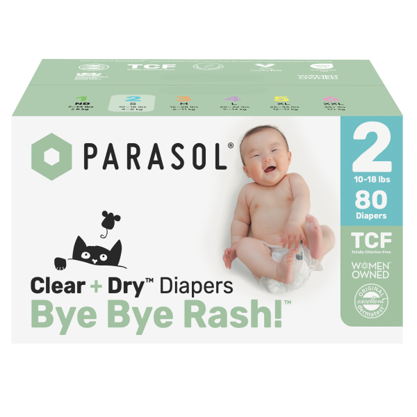 Parasol - Clear+Dry™ Natural Diapers Size 2/S - 40x2pcs