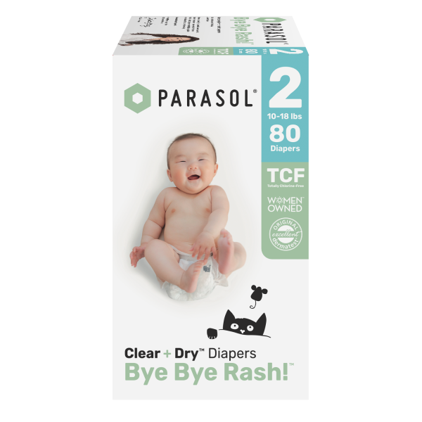 Parasol - Clear+Dry™ Natural Diapers Size 2/S - 40x2pcs