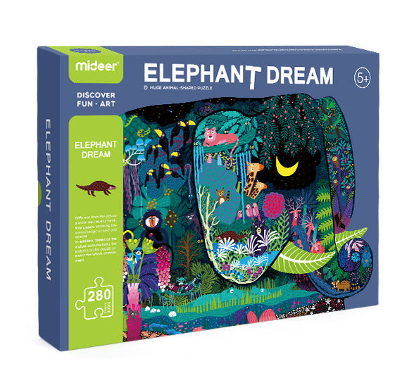 Mideer - Huge Animal Shaped Puzzle (Elephant dream)