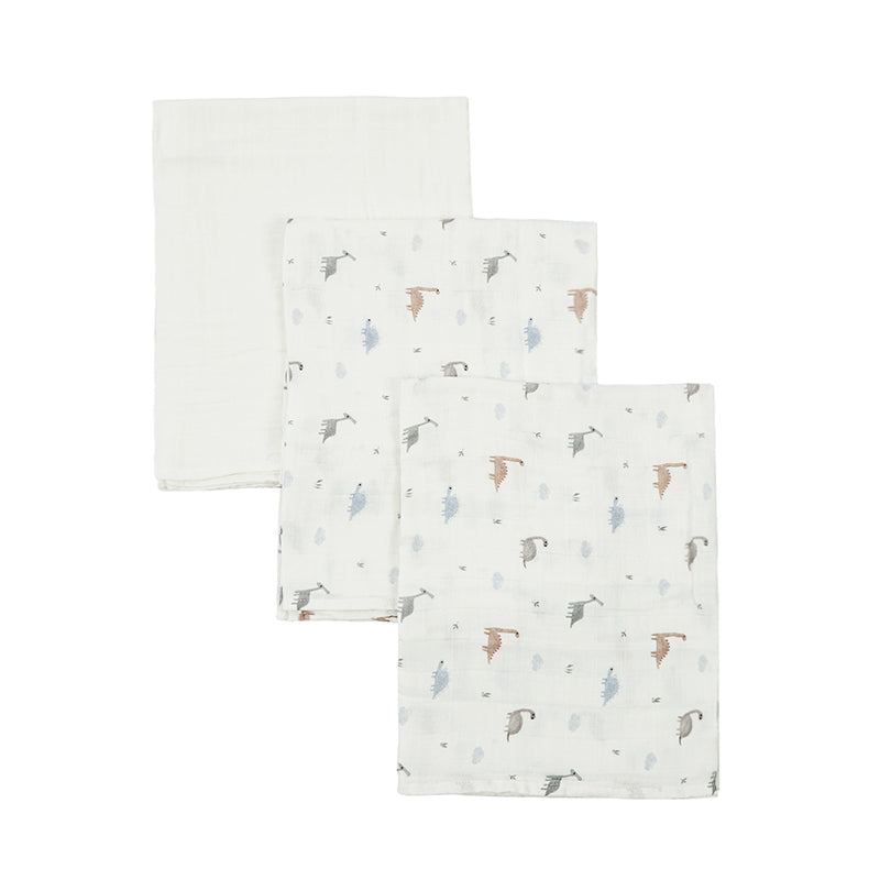 Little Somethings - 多功能紗巾/包巾三件套(小恐龍)