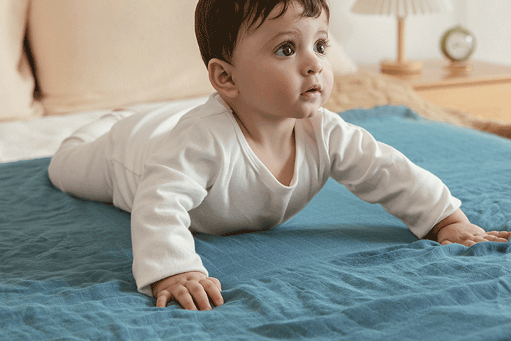 Little Somethings - Muslin柔軟嬰兒紗巾 (星空藍)