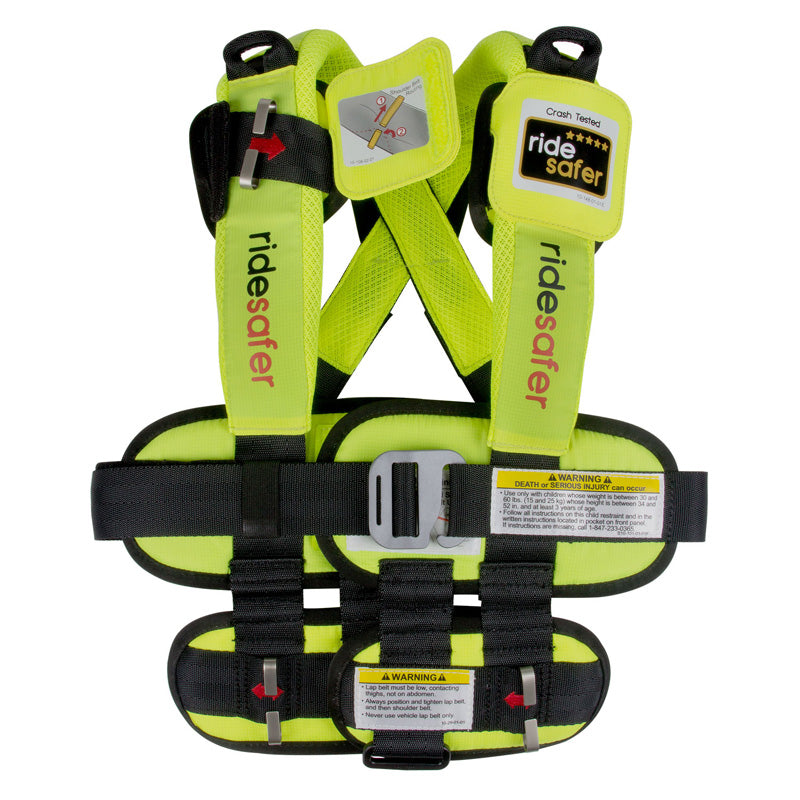 RideSafer - GEN5 穿戴式可摺叠汽車兒童安全座椅(黑色)細碼