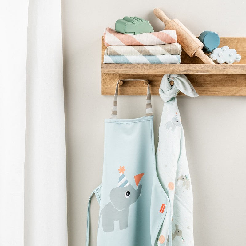 Done by Deer - 兒童防水圍裙 慶典 藍色