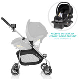 Evenflo - Pivot Xpand Modular旅行系統帶有Litemax嬰兒汽車座椅(Ayrshire Black)
