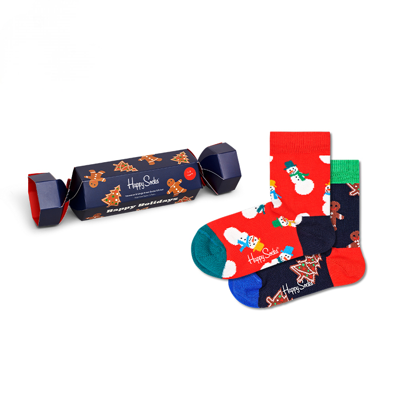 Happy Socks - Kids 2-Pack Holiday Socks Gift Set (2-3Y)