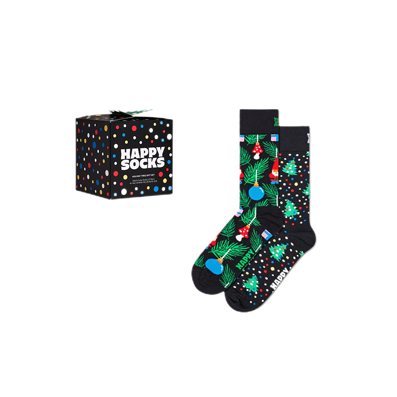 Happy Socks - Adult 3-Pack Holiday Tree Gift Set (36-40)