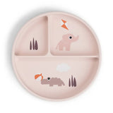 Done by Deer - Stick&Stay 分隔餐盤 Tiny farm 粉色