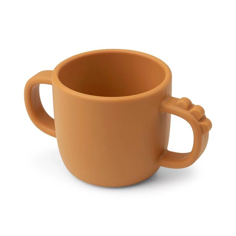 Done by Deer - Peekaboo 2-handle cup Croco (Mustard)