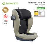 Swandoo -  Charlie i-Size 增高型3-12歲兒童安全座椅(鼠尾草灰)【立即預訂！10個工作天後出貨】