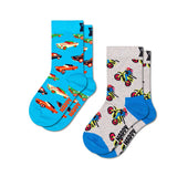 Happy Socks -兒童襪 2件裝 汽車