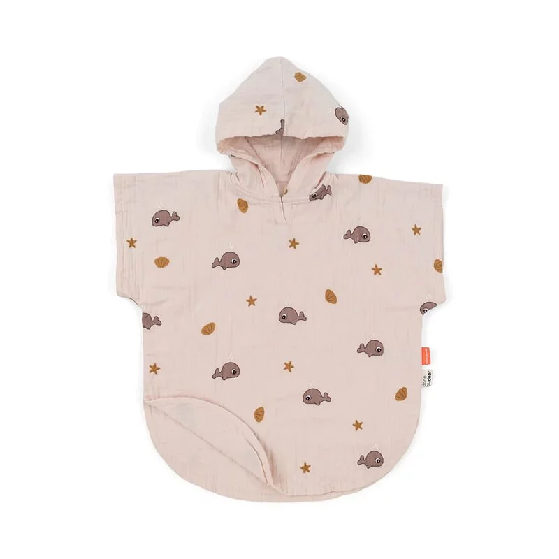 Done by Deer - Wally Beach poncho GOTS (Powder)