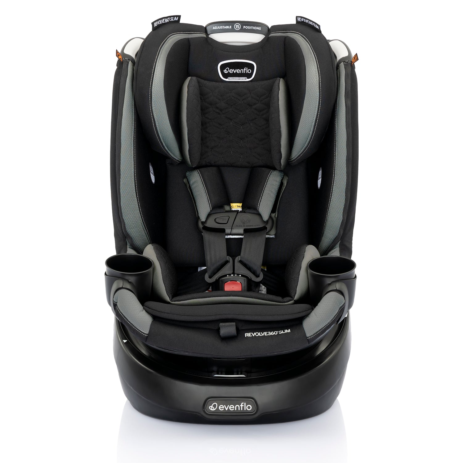 Evenflo - Revolve360 Slim 2-in-1 Rotational Car Seat with Quick Clean Cover (Salem Black)