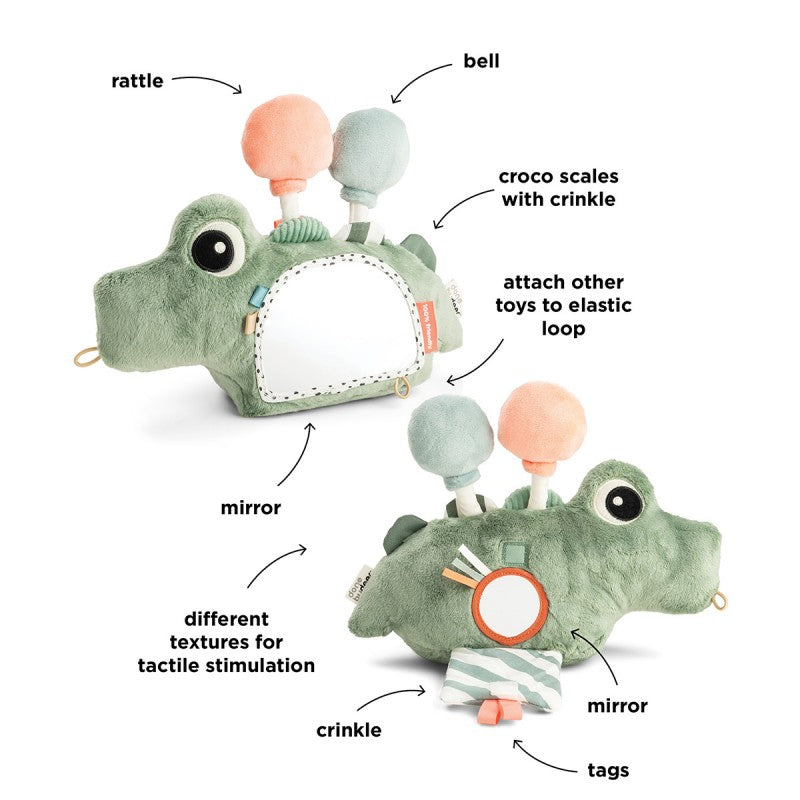 Done by Deer - Activity floor mirror Croco Green