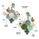 Done by Deer - Activity mirror w/clip Tiny farm Green