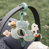 Done by Deer - Activity mirror w/clip Tiny farm Green