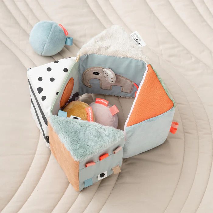 Done by Deer - Fold Out Sensory Cube Deer Friends Colour Mix