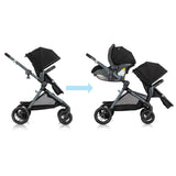Evenflo - Pivot Xpand Modular Travel System with LiteMax Infant Car Seat (Ayrshire Black)
