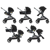 Evenflo - Pivot Xpand Modular Travel System with LiteMax Infant Car Seat (Ayrshire Black)
