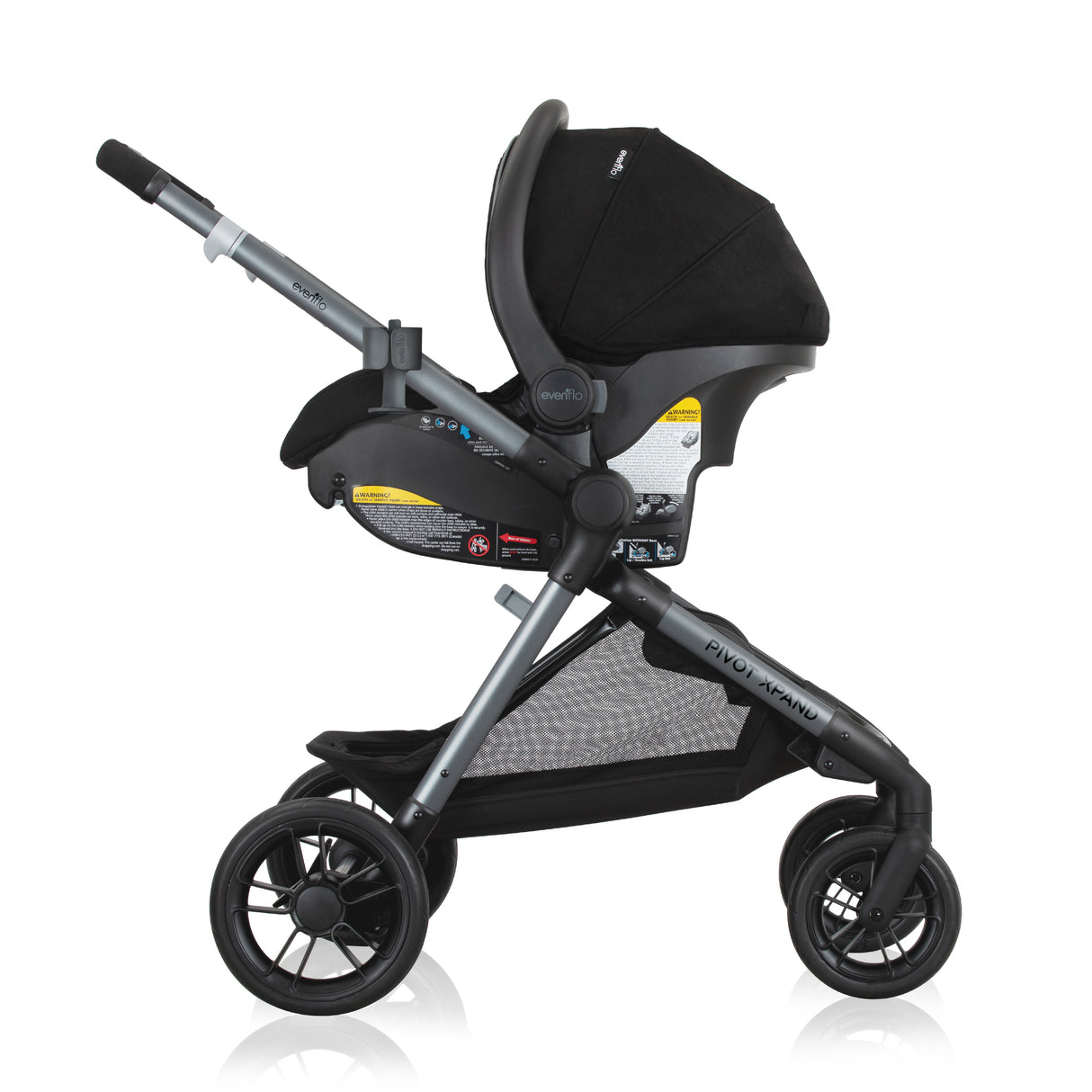 Evenflo - Pivot Xpand Modular Travel System with LiteMax Infant Car Seat (Ayrshire Black)