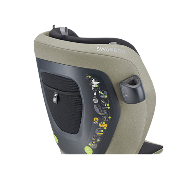 Swandoo -  Charlie i-Size 增高型3-12歲兒童安全座椅(鼠尾草灰)【立即預訂！10個工作天後出貨】