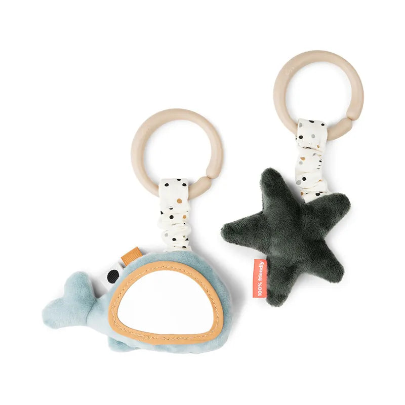 Done by Deer - Wally Hanging activity toy 2 pcs (Blue)
