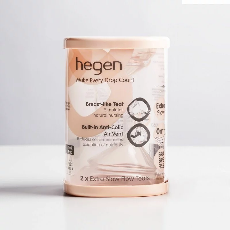 Hegen - 防脹氣智慧奶嘴 (超慢速，2個裝)