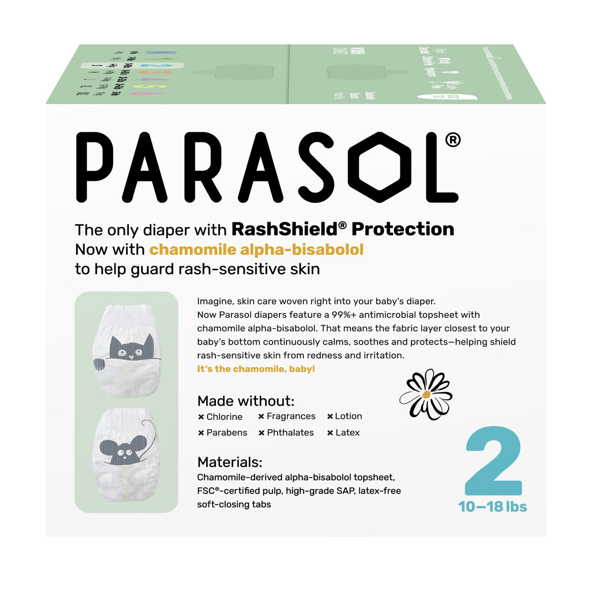 Parasol - 美國 Clear+Dry™ 超透氣水凝尿片 (2號/細碼, 80片)