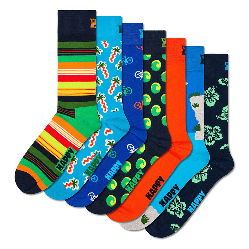 Happy Socks - 成人襪禮盒裝 七天假期 7件套(36-40)