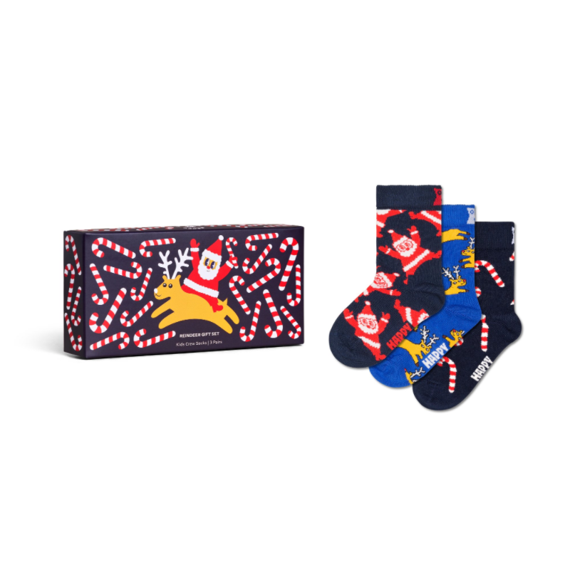 Happy Socks - Kids 3-Pack Santa and His Helper Gift Set