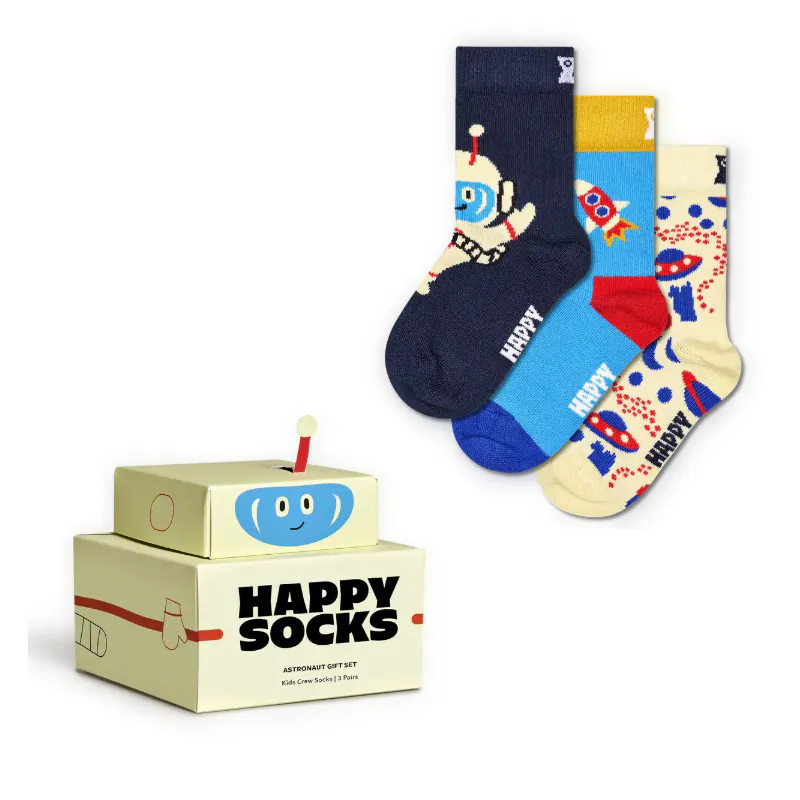 Happy Socks - Kids 3-Pack Kids Astronaut Gift Set
