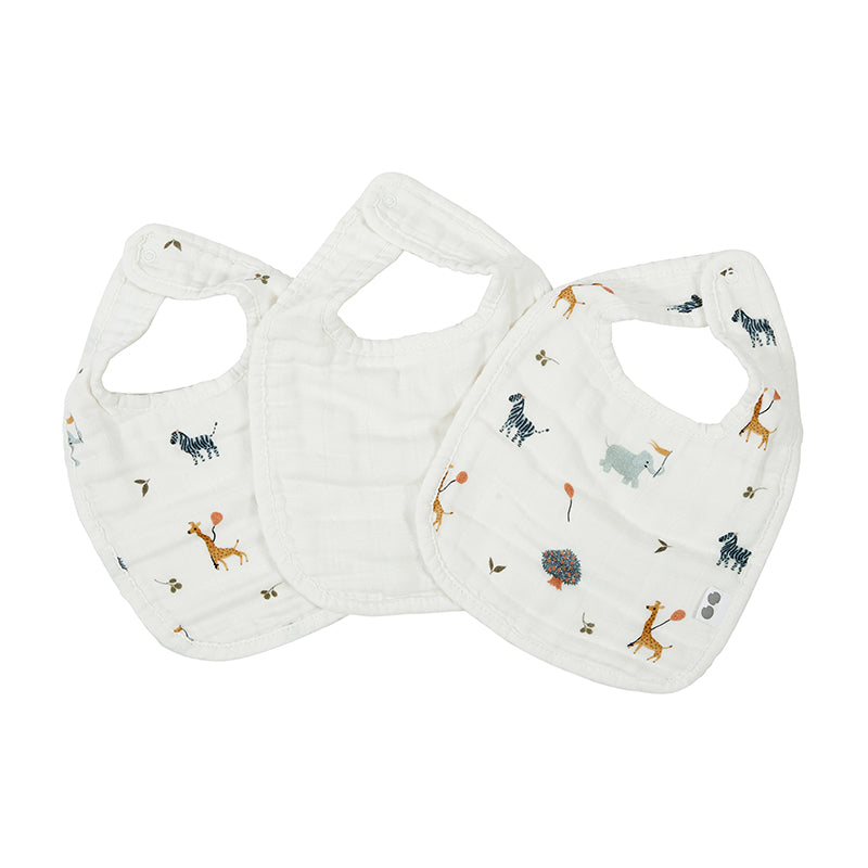 Little Somethings Muslin Baby Bib Set（Random color）