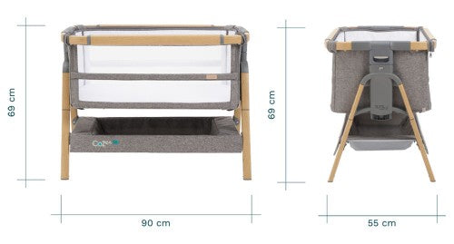 Tutti Bambini - CoZee XL 基本號 – 2合1床邊床加嬰兒床 (不附可搖擺床腳、床輪) (92x56cm / 131x66cm) (2盒部件)