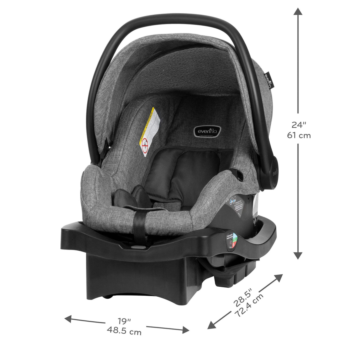 Evenflo - Omni Plus 模組化旅行系統,帶 LiteMax 運動後向嬰兒汽車座椅(灰色)