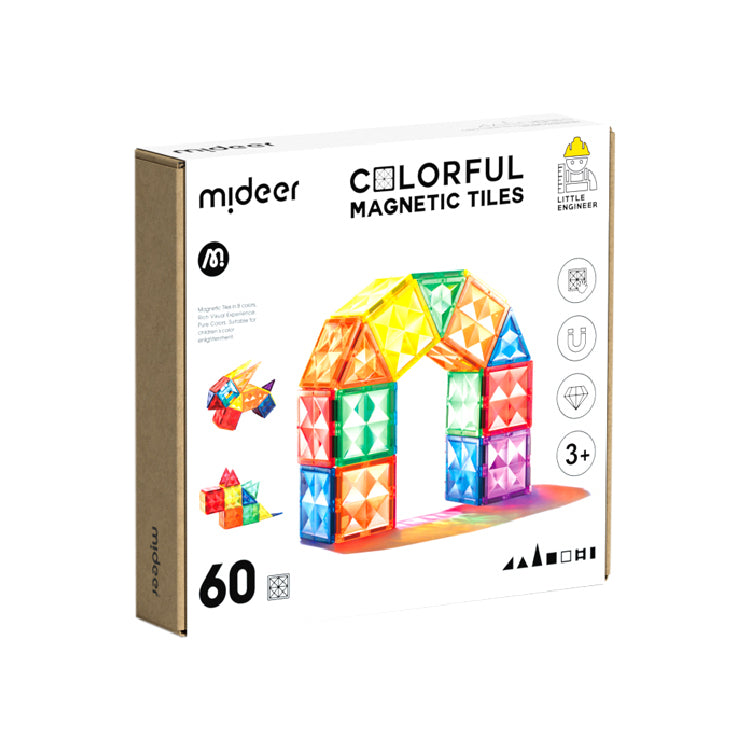 Mideer - Colorful Magnetic Tiles (60 PCS)